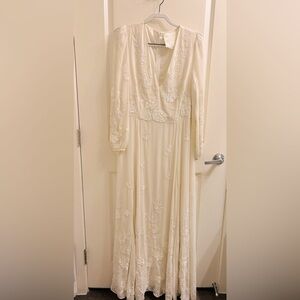 BHLDN Nassau dress in ivory. US Size 18. Worn once. Hemmed slightly.